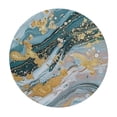 thumbnail image 4 of WYYP Marble Gold Abstract Round Tablecloth 100% Polyester Waterproof Resistant Fabric White, 4 of 8