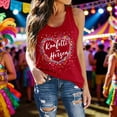 thumbnail image 2 of Gpoecd Camisoles Grande Taille pour Femmes Camisole Mode pour Carnaval Fête Tenue Décontractée Confortable Extensible Sans Manches Camisoles pour Femmes Rouge,G, 2 of 4
