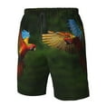 thumbnail image 2 of Yiaed Hybrid Parrot in the Forest Print Men's Swim Trunks with Lining Quick Dry Sports Shorts Beach Shorts Boardshorts-3X-Large, 2 of 5