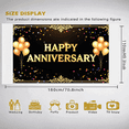 thumbnail image 5 of LUUFILx Happy Anniversary Banner Backdrop with Champagne Balloon Decorations for Party Supplies and Photography Props Background Decor, 5 of 7
