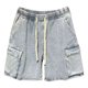 thumbnail image 1 of Pantalones cortos cargo de denim para hombre - 5 pulgadas - Acabado lavado - Transpirables - Versátiles - Ropa informal y para actividades al aire libre en verano, 1 of 4