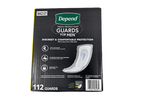 Depend Guards Incontinence Pads for Men, Maximum Absorbency, 112 ct.