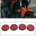 thumbnail image 4 of Warning Reflector , 4pcs M6x1.0 2in Plastic Red Bicycle Round Reflectors Fade Proof  For Boats For Trailers, 4 of 8