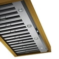 thumbnail image 5 of 48 in. 800 CFM Wall Mounted Range Hood in Stainless Steel with Gold Accents, 5 of 7