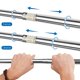thumbnail image 5 of Barra de baño extensible 80-140 cm barra angular para cortina de ducha, 5 of 8
