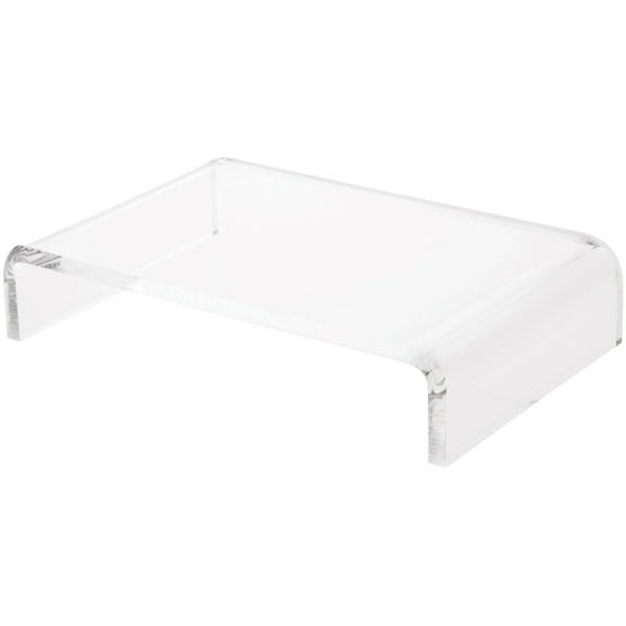 Plymor Clear Acrylic Rectangular Display Riser, 2" H x 10" W x 6" D (3/8" thick)