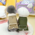 thumbnail image 3 of PENGXAING Pet Cotton Coat Stylish Button Closure Warm Comfortable Dog Cat Outerwear with Traction Ring for Winter, 3 of 6