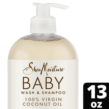 SheaMoisture Baby Wash and Shampoo 100% Virgin Coconut Oil Cruelty Free Skin Care for Baby Skin 13 oz