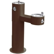 Elkay Outdoor Fountain Bi-Level Pedestal Non-Filtered, Non-Refrigerated Freeze Resistant Brown