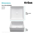 thumbnail image 5 of KRAUS Viva Square White Porcelain Ceramic Vessel Bathroom Sink, 15 5/8 in. L x 15 5/8 in. W x 5 1/8 in. H, 5 of 13
