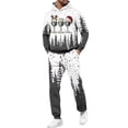 thumbnail image 2 of yuCgh Men's Christmas Holiday Hooded Sweatshirt and Jogging Pants Set, Two-Piece Festive Athletic Wear for Men in Seasonal Celebrations,Gray 2XL, 2 of 5