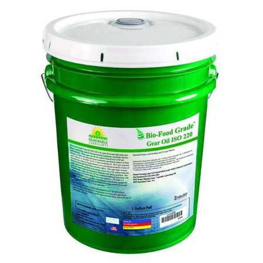 RENEWABLE LUBRICANTS 87254 5 gal BioFood Grade Gear Oil Pail Light