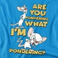 thumbnail image 2 of Pinky And The Brain T-Shirt Pondering Unisex Graphic Tee For Men & Women, 2 of 7