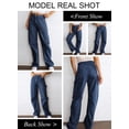 thumbnail image 3 of Asyoly Womens Solid High Waisted Cargo Pants Wide Leg Casual Pants Combat Military Trouser with 6 Pockets US 4-18, 3 of 7