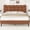 Brown, variant on 4 EVER WINNER Twin Bed Frame, Twin Size Bed Frame with Detachable Upholstered Headboard, Two Bed Forms Design, Teddy Fleece Fabric, Green