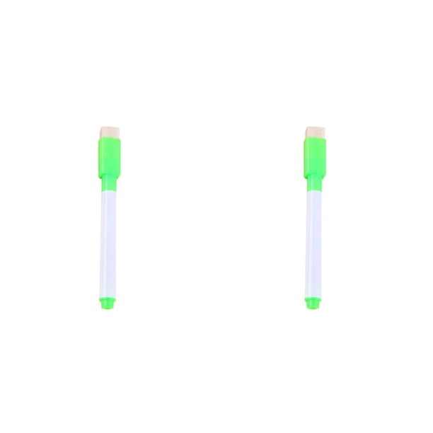 Tholdsy Portable Blackboard Marking Drawing Painting Pen Eraser Chalkboard School Erasable Markers with Office Anti-smudge Pencil Verde 2piezas