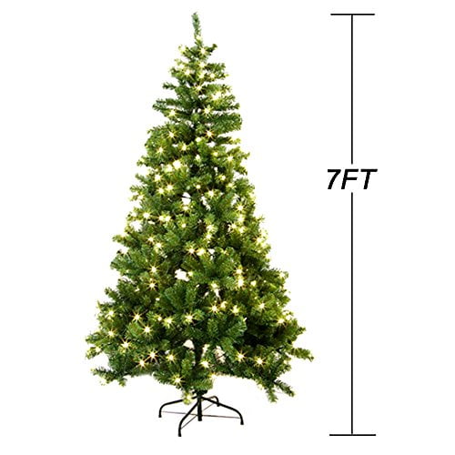 7FT Fireproofing Premium Hinged Artificial Christmas Tree W/350 Clear ...