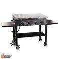 thumbnail image 4 of Griddle Guard 36" Outdoor Diamond Plated Griddle Hard Cover w/ Wood Handle, 4 of 9