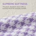 thumbnail image 3 of Unique Bargains Pure Cotton Houndstooth Soft Absorbent Hand Towels Purple 2pk, 3 of 8