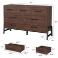 thumbnail image 2 of EastVita 7 Dresser for Bedroom Freestanding 52 in Wide Drawer Dresser with Storage Wooden Closet Storage Chest for Living Room Bedroom Entryway Brown, 2 of 7