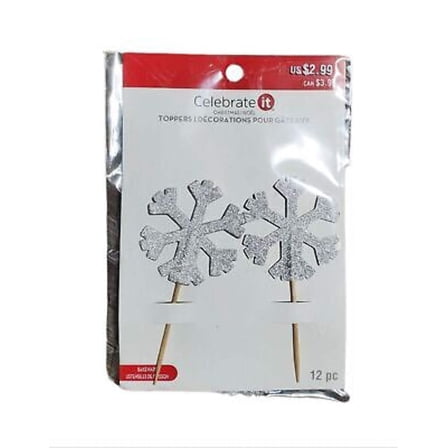 Celebrate it Christmas Topper Decoration 12 pc Snowflake