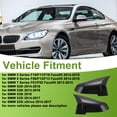 thumbnail image 2 of 1 Juego de Reemplazo de Tapa de Espejo Lateral Izquierda Derecha ABS Patrón de Carbono Negro para BMW Serie 5 F10/F11/F18 Facelift con Cubierta de Guardabarros de Cuerno de Buey, 2 of 7