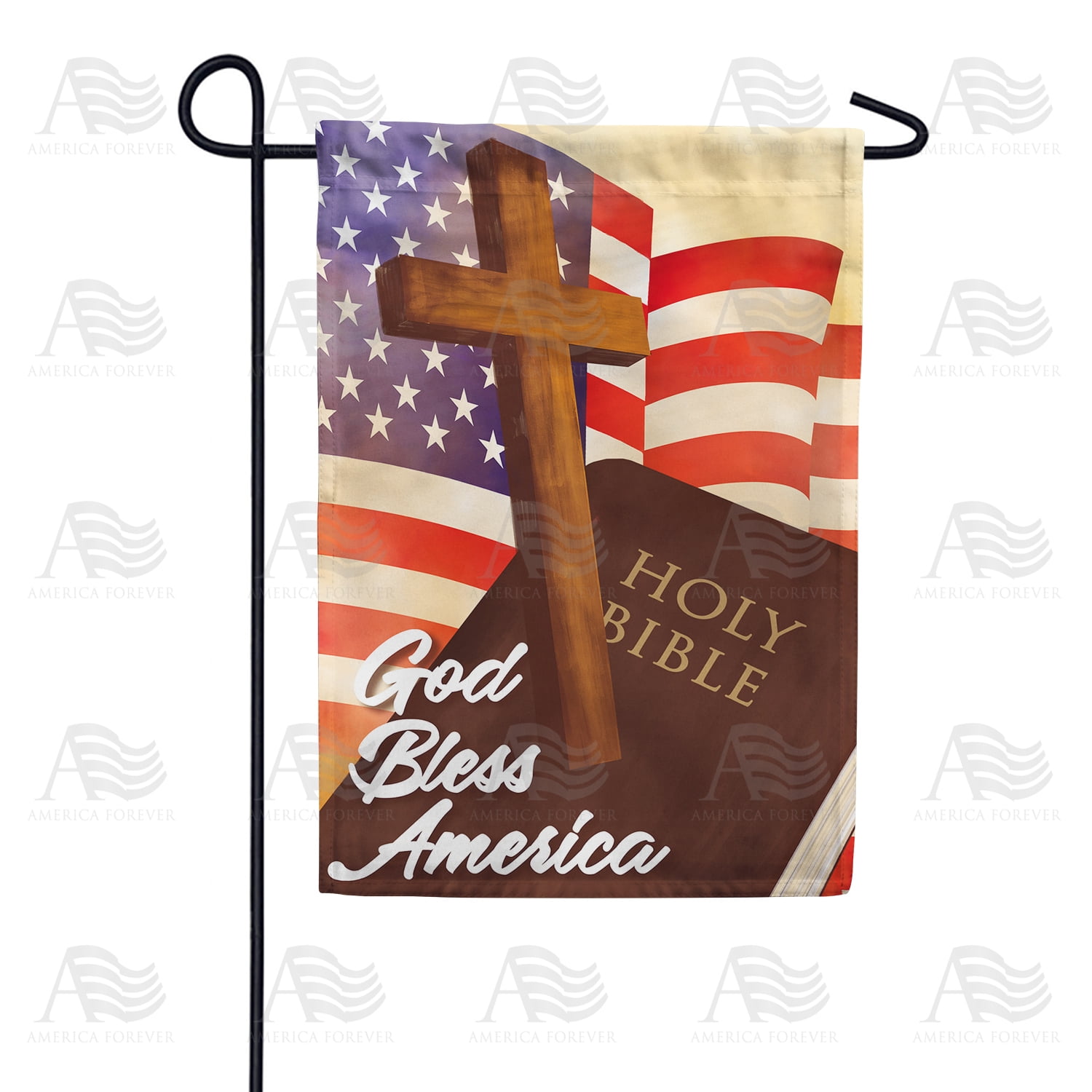 America Forever Garden Flag God Bless America, 4th of July Patriotic