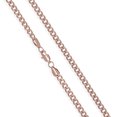 thumbnail image 4 of Crucible Jewelry Men's Rose Gold Plated Stainless Steel Rounded Curb Chain Necklace (5mm) - 24", 4 of 5