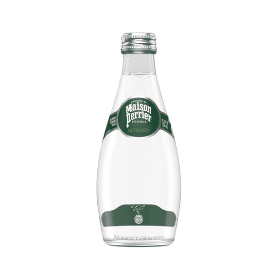 Maison Perrier Sparkling Natural Mineral Water, 11 oz Glass Bottles (24 Pack) – Premium Carbonated Mineral Water, Crisp & Refreshing