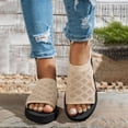 thumbnail image 2 of Rokment Women's Athletic Running Walking Tennis Sandals Lightweight Breathable Mesh Memory Foam Elastic Slip on Gladiator Summer Shoes for Beach Walking Comfortable White Size 8.5, 2 of 6