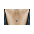 thumbnail image 3 of JewelersClub Sterling Silver (.925) Heart Necklace with Black & White Diamond Accent | Jewelry Pendant Necklaces for Women with Round Black & White Diamonds & 18 inch Rope Chain with Spring Clasp, 3 of 3