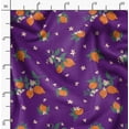 thumbnail image 2 of Soimoi Floral Printed, Japan Crepe SatinFabric, by The Yard 54 Inch Wide, Decorative Sewing Fabric for Dresses Kimonos Gowns, Purple, 2 of 6