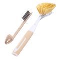 thumbnail image 2 of Dish Washing Brush Sisal With Wooden Brush Handle For Pans Pots Dishwashing And Cleaning Brushes，Dual Purpose Cleaning Brush With Built-in Wire Brush Household Cleaning Clearance Under $5, 2 of 8
