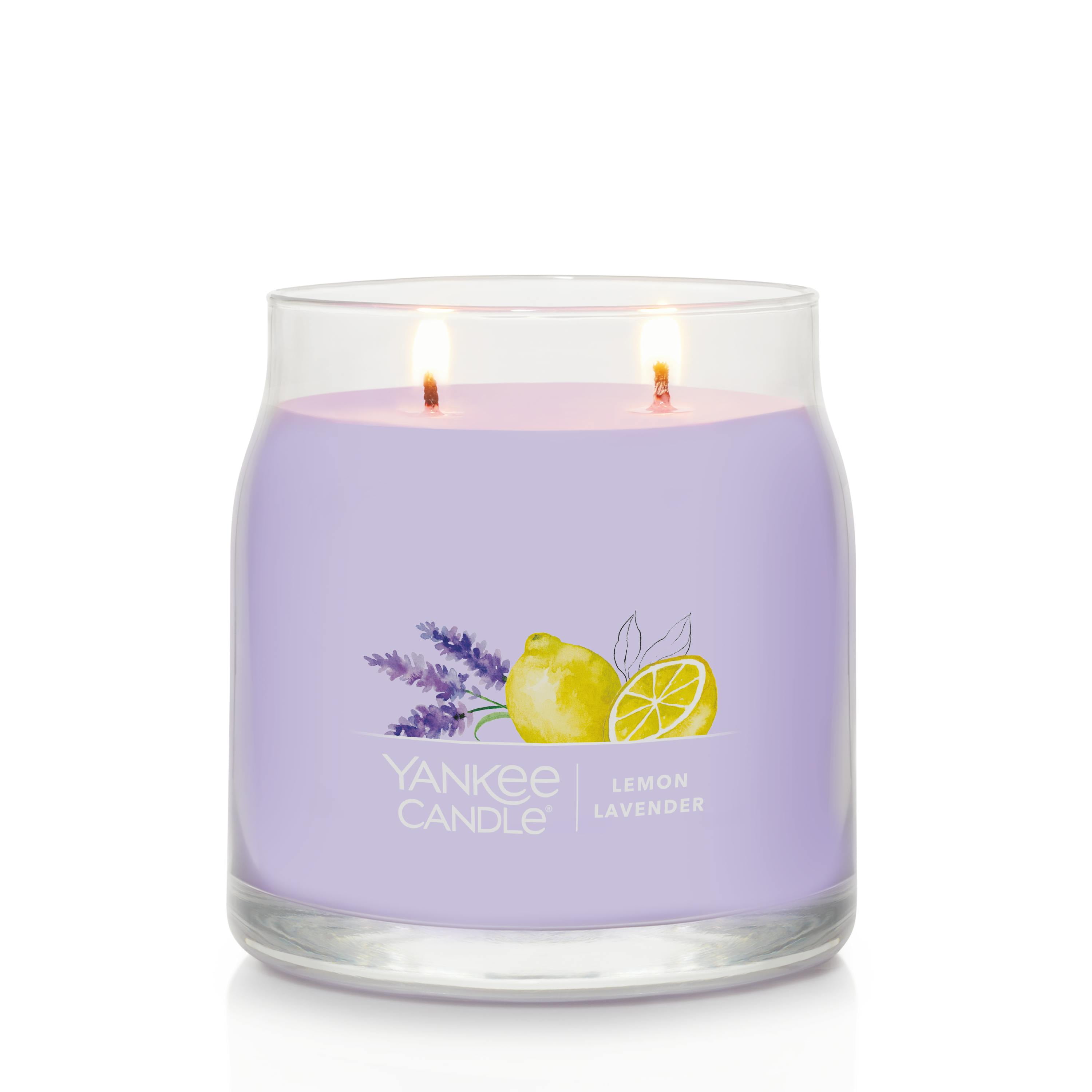 Yankee Candle Signature Medium 2-Wick Candle, Lemon Lavender, 13 oz
