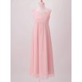 thumbnail image 4 of Haitryli Big Girls Elegance Wedding Flower Girl Lace Chiffon Prom Dress Long Evening Gown Pearl Pink 8, 4 of 7