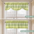 thumbnail image 5 of Tie Up Valance Curtain for Kitchen, Farmhouse Wood Board Rod Pocket Short Curtains Adjustable Tie-Up Shade Valances, Green Gradient Wooden Window Treatment for Bathroom Living Room Bedroom, 5 of 9