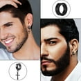 thumbnail image 2 of 10 pares de aretes de acero inoxidable accesorios de orejas decorativas para el hombre, 2 of 3