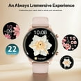 thumbnail image 3 of Smart Watches for Women Men, Bluetooth Fitness Tracker,24/7 Heart Rate/Sleep Monitor/2 Straps,100+ Sports Modes, IP68 Waterproof Activity Tracker for Android/iPhone (Pink), 3 of 11