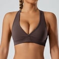 thumbnail image 3 of Clearance Pull On Bras for Women Pullover Bra Feature V-Neck T-Shirt Bra Style W-1120 Coffee L, 3 of 7