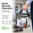 thumbnail image 6 of MODANU Stadium Approved Clear Lunch Bag - Heavy Duty Transparent Box with Handle for Work Correctional Officers Men & Women (Black), 6 of 6