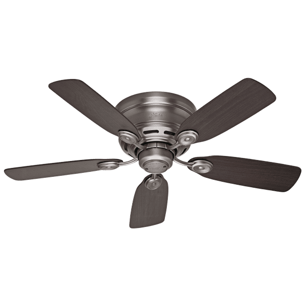 Hunter 42 Low Profile Antique Pewter Ceiling Fan With Pull Chain Com Hunter 42 Low Profile Antique Pewter, Hunter Traditional Ceiling Fans