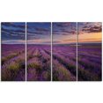 thumbnail image 2 of Champ de Lavande Foncé avec Ciel Nuageux - Impression sur Toile Florale, 2 of 3