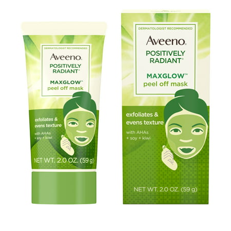 Aveeno Positively Radiant MaxGlow Peel Off Exfoliating Face Mask, 2 (Best Face Masks For Aging)