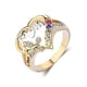 thumbnail image 3 of Anillo de mujer Qarigey amor-corazón estilo brillante con incrustaciones, 3 of 5