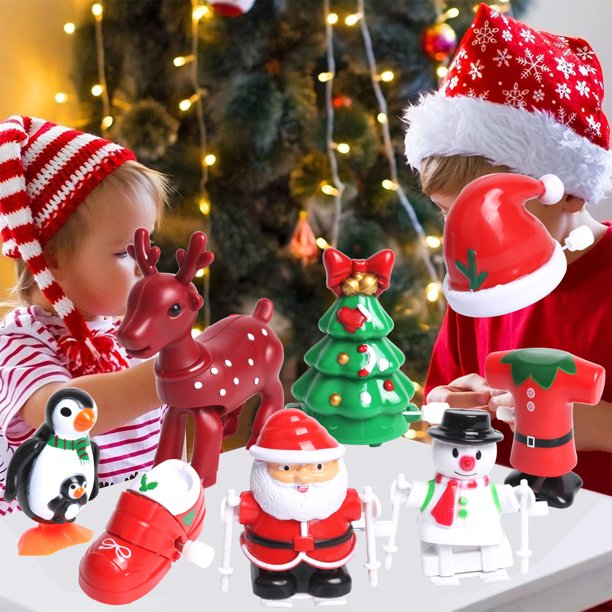 Puntoco Juguetes con cadenas, pingüinos, Papá Noel, muñecos de nieve, renos saltarines, árboles de Navidad, sombreros, ropa, zapatos, dibujos animados infantiles