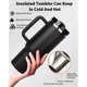 thumbnail image 4 of 40 Oz Tumbler Insulated Reusable Stainless Steel Water Bottle, Travel Cup With Handle And Straw Lid, Iced Coffee Cup, Travel Mug, 4 of 5