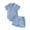 Blue, variant on THDHVS Newborn Boy Outfits,Boys' Clothing Sets,Waffle Knit 2 Piece Set with Collared Short Sleeve Top and Shorts for Baby Boy Summer Casual Outfit 3-6 Months