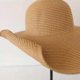 thumbnail image 4 of Straw Hat French Fashion Solid Color Big Brim Sun Hat Summer Travel Vacation Sun Hat Seaside Beach Cap, Red, 4 of 4