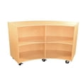thumbnail image 2 of Wood Designs Contender 4 Compartment Shelving Unit with Casters, 2 of 2