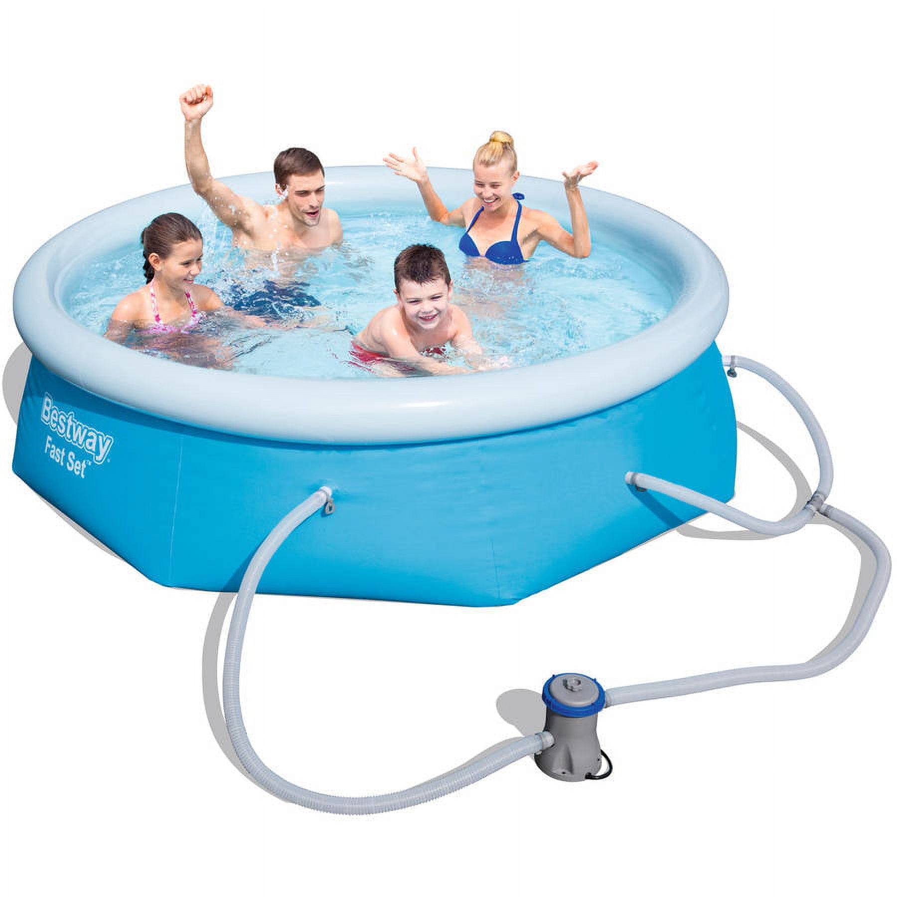 Bestway Fast Set 8' x 26" Swimming Pool Set with Filter Pump